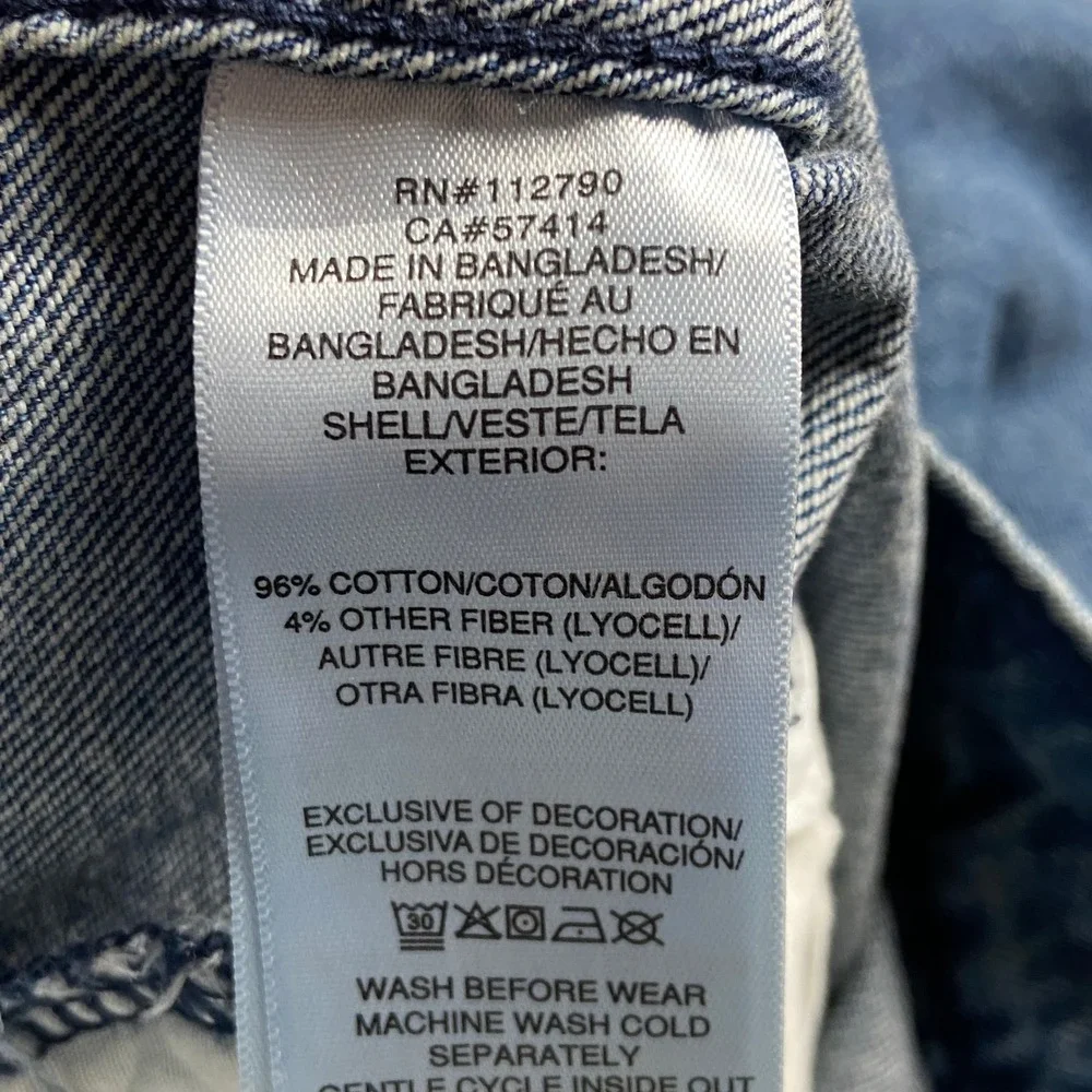 True Religion Print Single Needle Denim Jacket Men L Blue Quartz Wash Jean New
